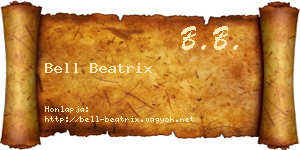 Bell Beatrix névjegykártya